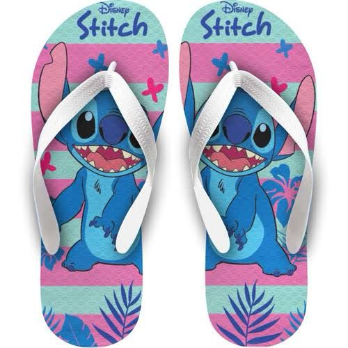 Chinelos sublimados com personagem Stitch