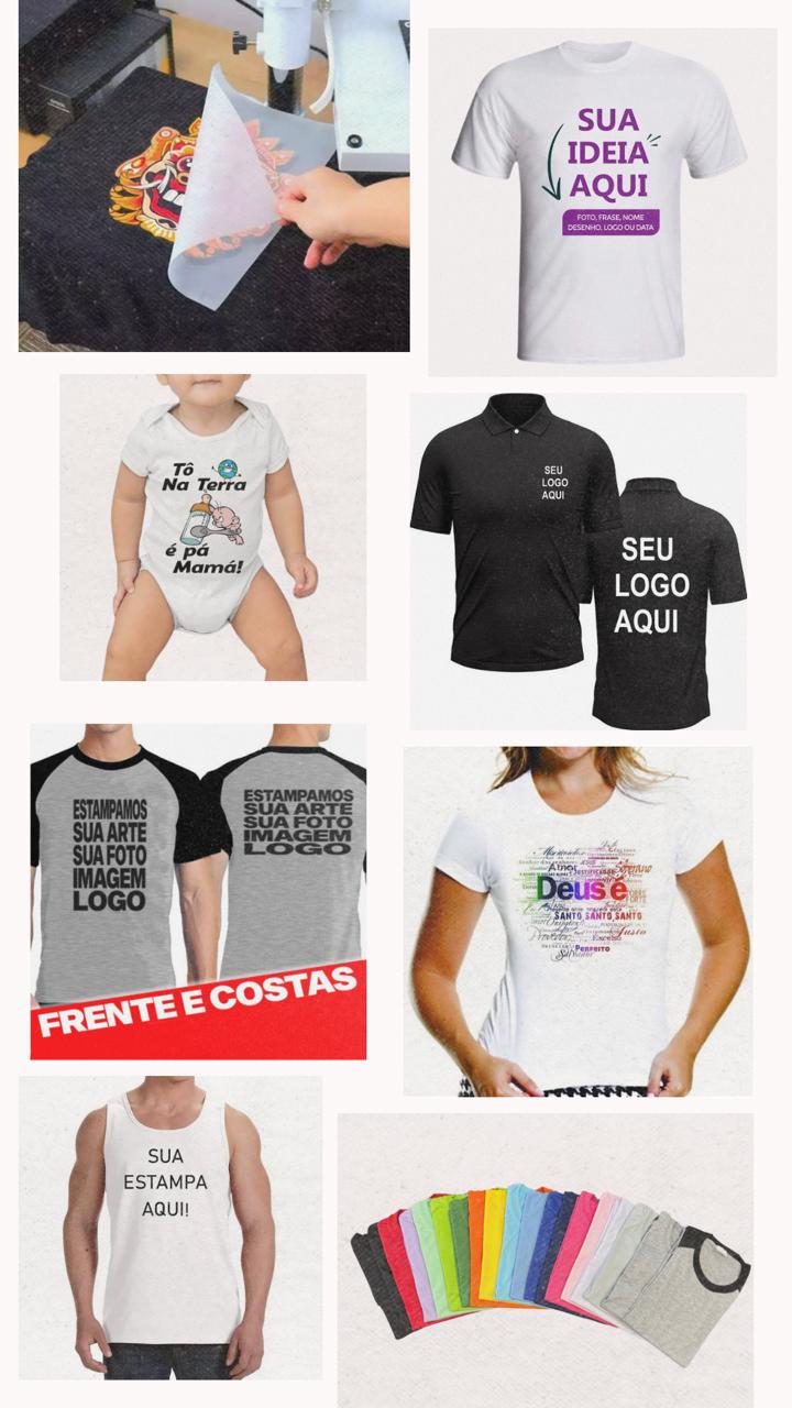 Coleção de camisetas sublimadas